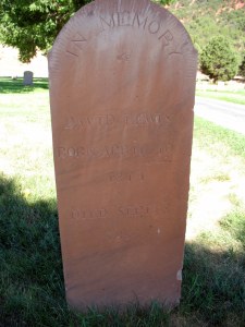 Tombstone of my 4th great grand uncle in Parowan, Utah