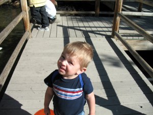 Brandon inside the zoo - no costume.